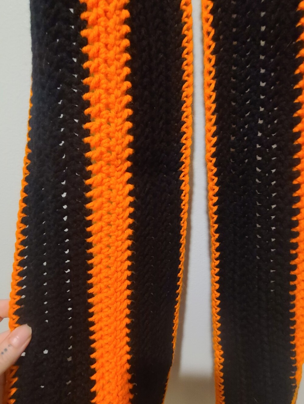 Halloween Colored Knitted Scarf